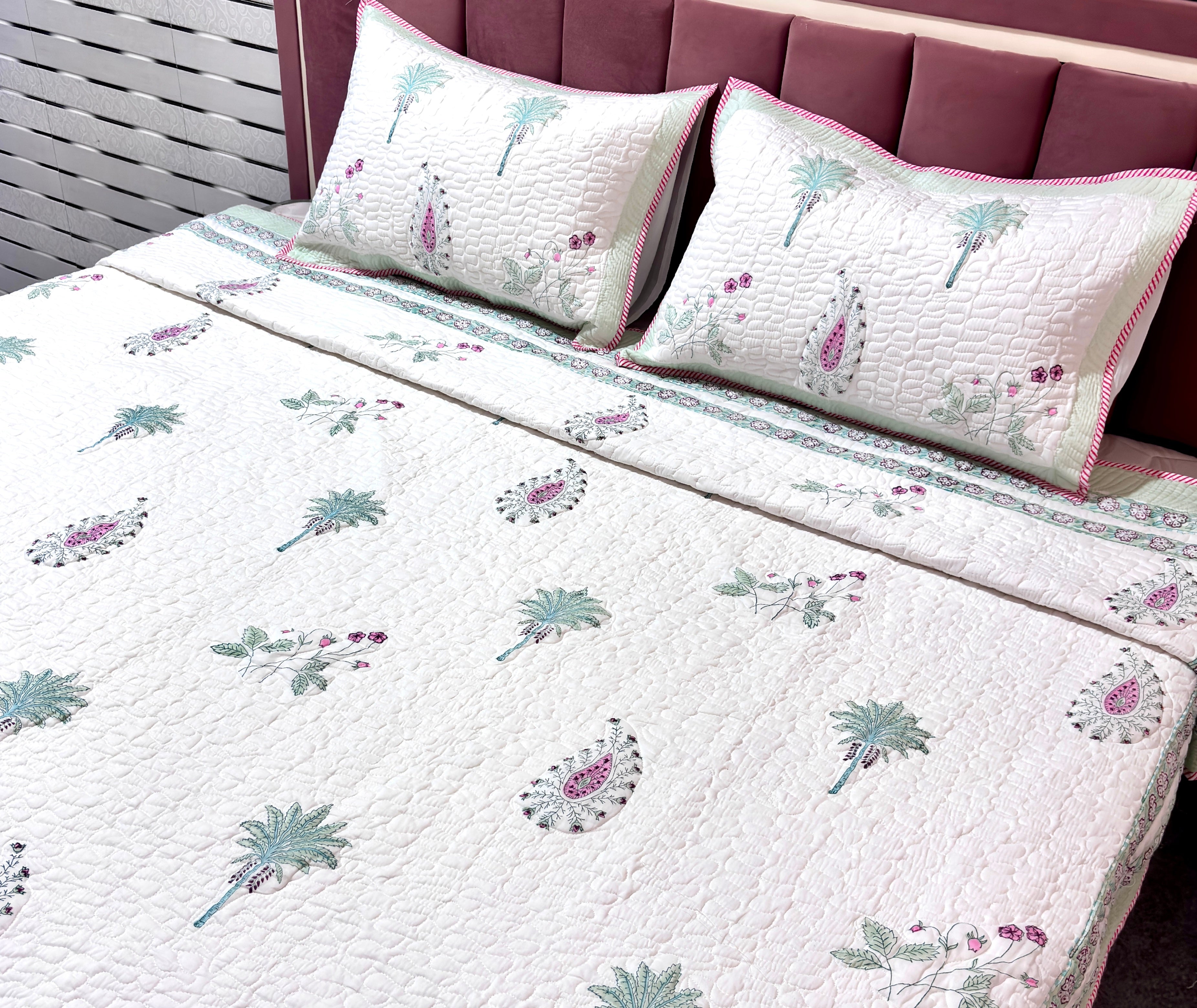 Quilted cotton bedcover