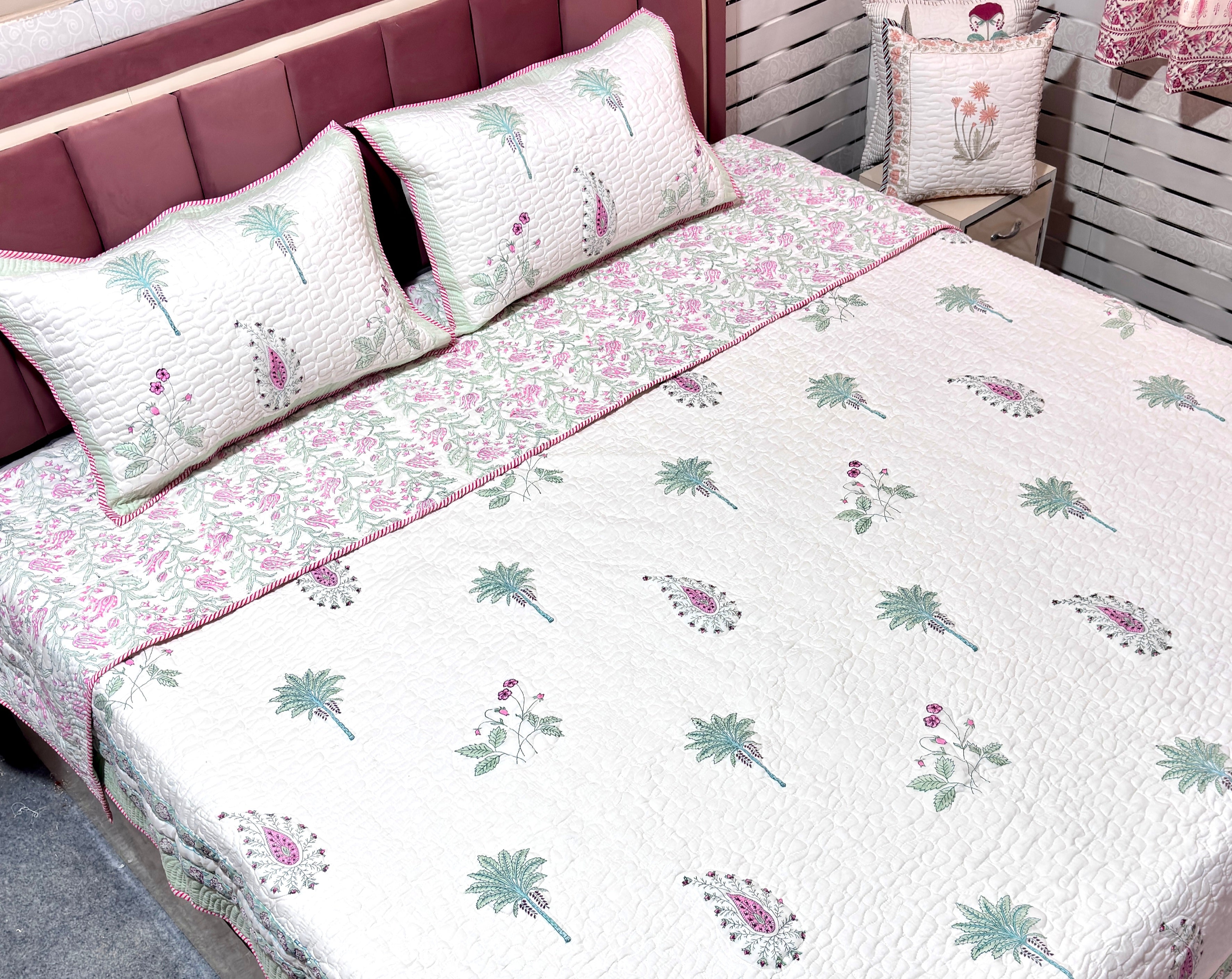 Quilted cotton bedcover