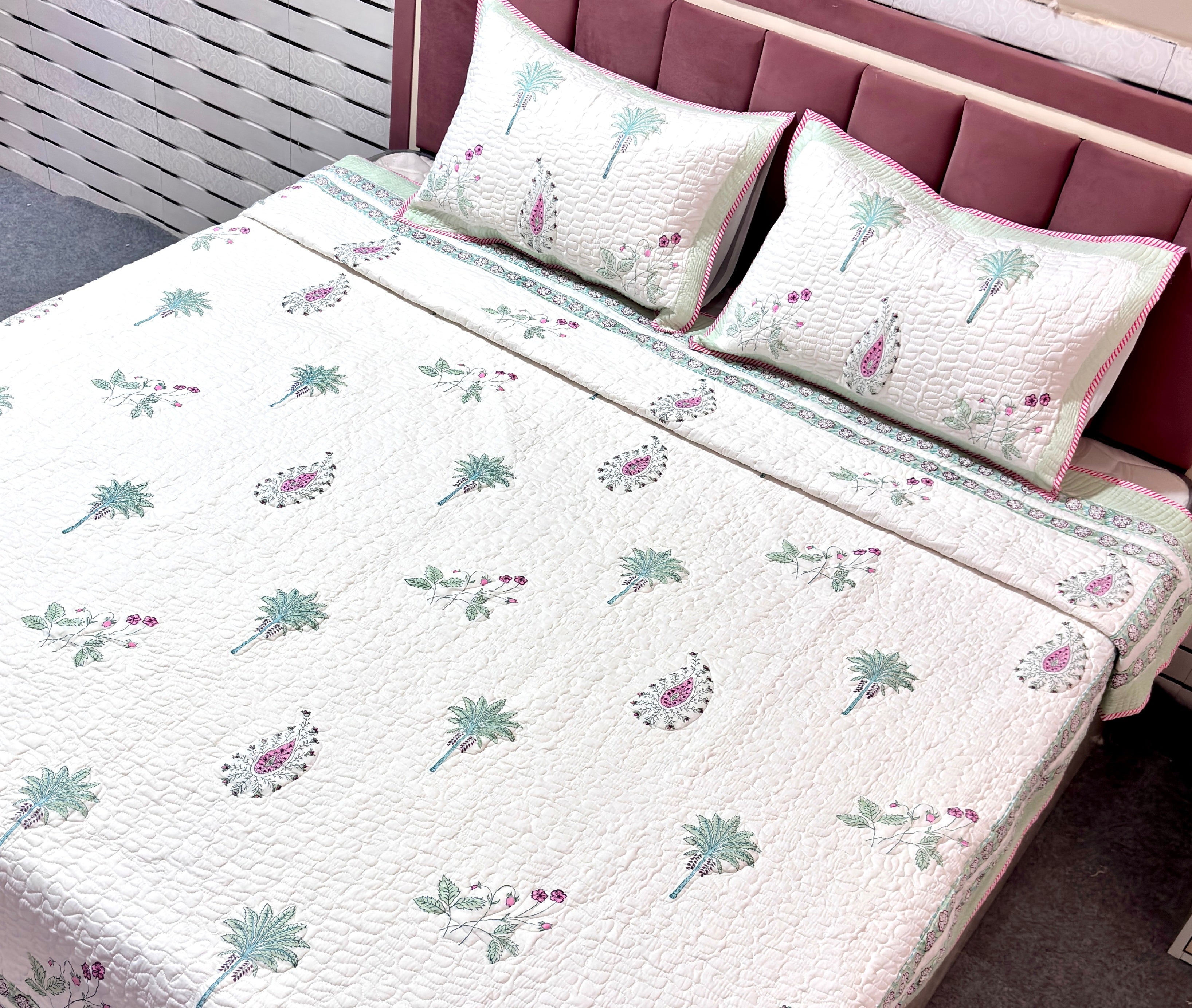 Quilted cotton bedcover