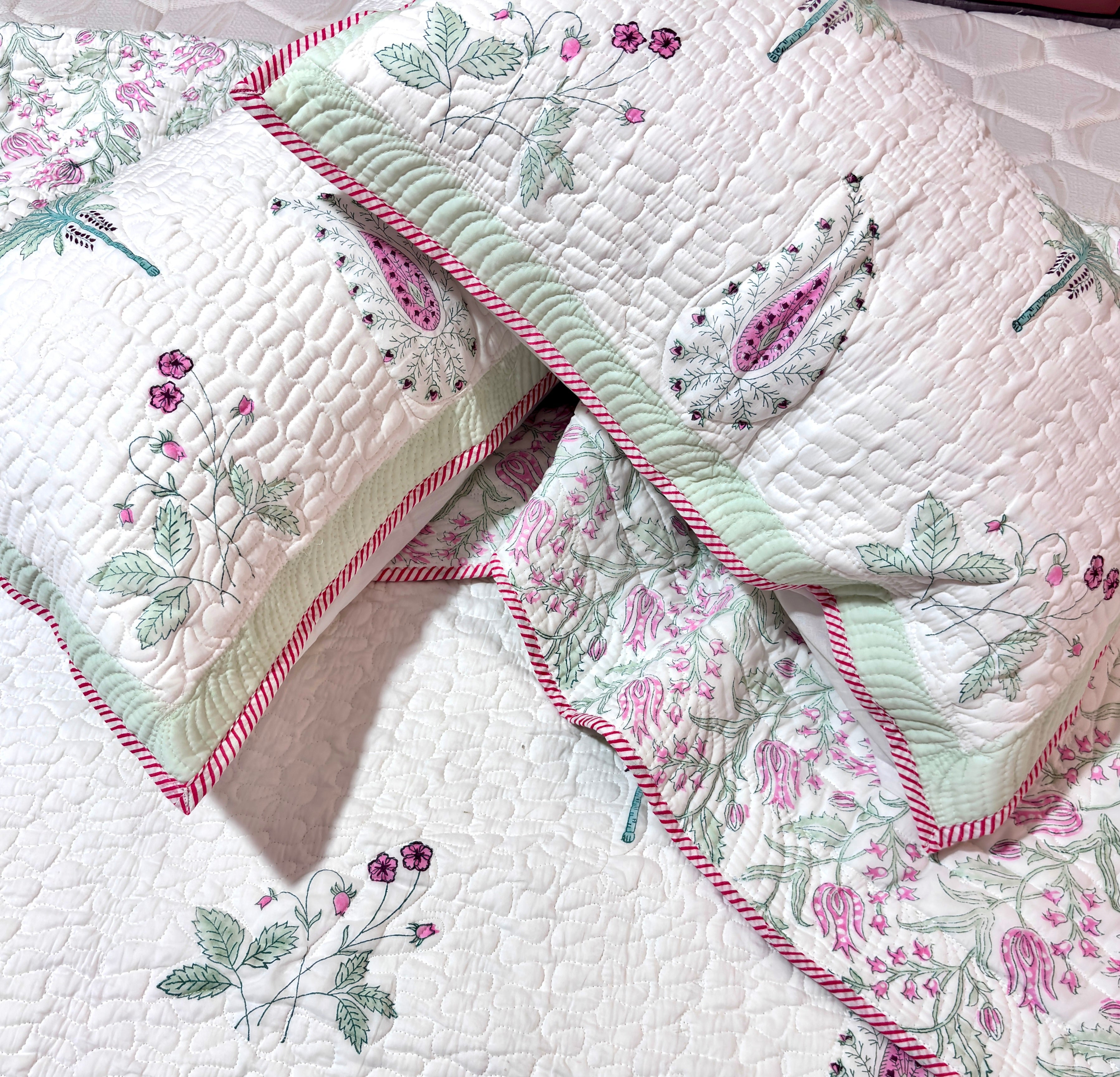 Quilted cotton bedcover