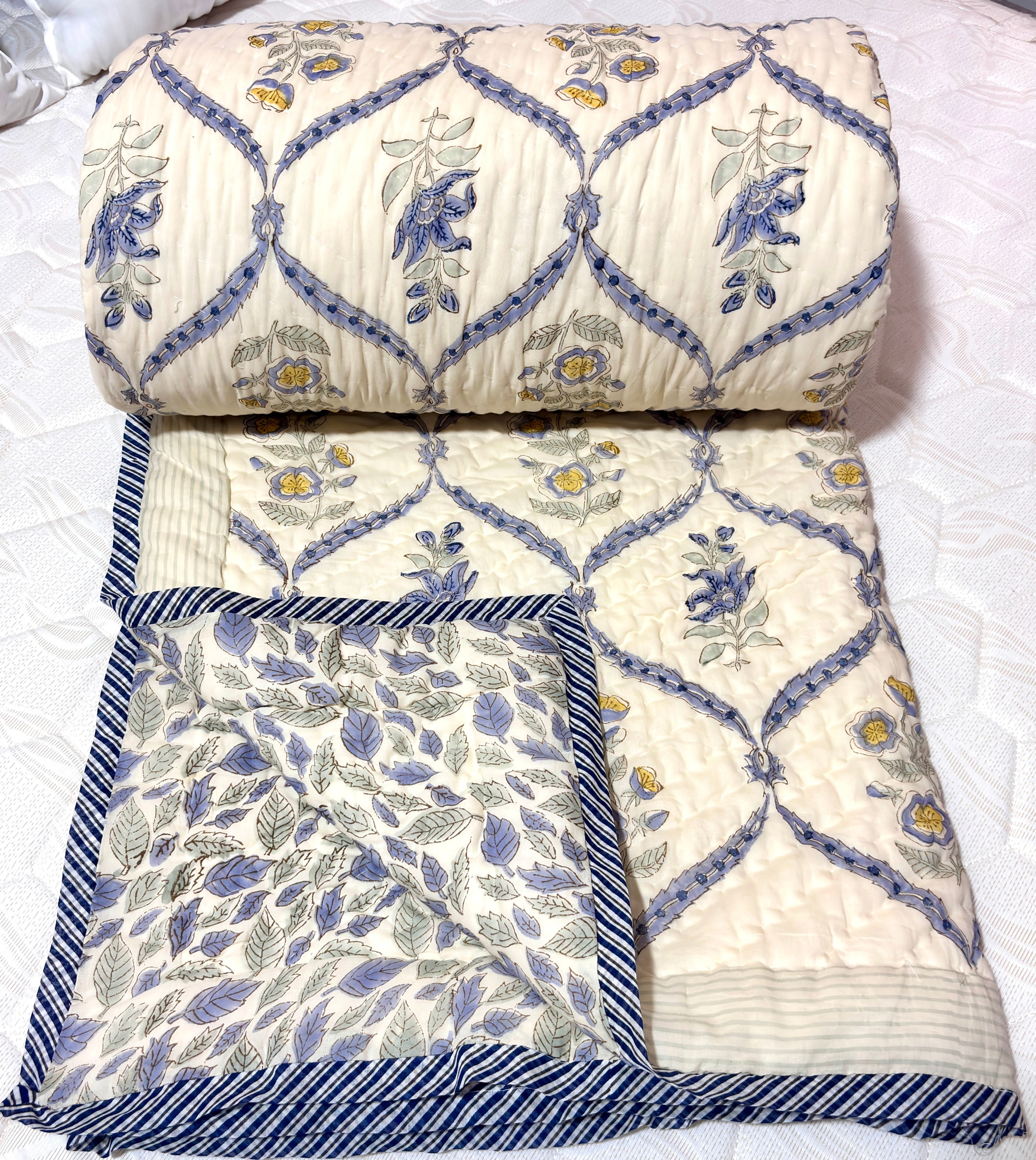 Handblock printed Quilt